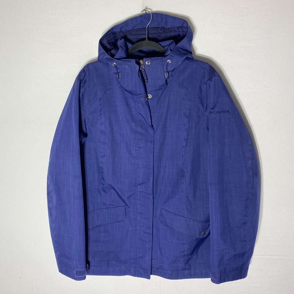 Columbia Sportswear Navy Blue Interchange Hooded Jacket OUTER SHELL ONLY XL